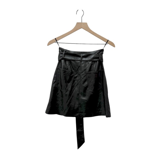 NANUSHKA Black Meda Vegan Leather Miniskirt Women's‎ Size XS - Picture 9 of 12